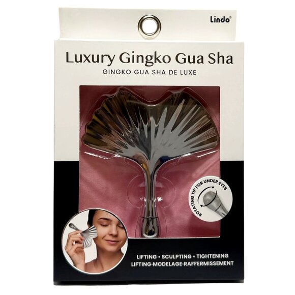 Lifting & Sculpting Luxury Ginkgo Gua Sha Tool by Lindo for Facial Massage - Picture 1 of 2